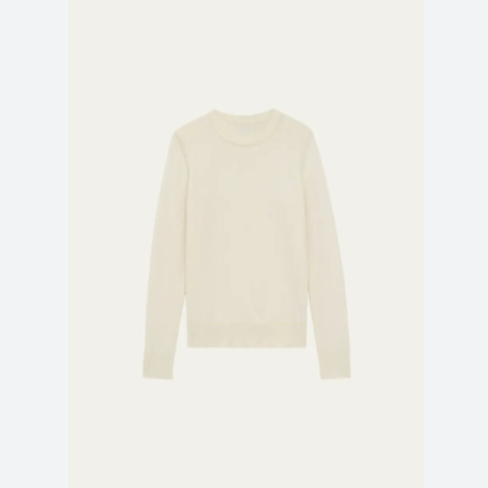 NWT Theory Kaylenna Crewneck Sweater in Feather Cashmere - Picture 3 of 5
